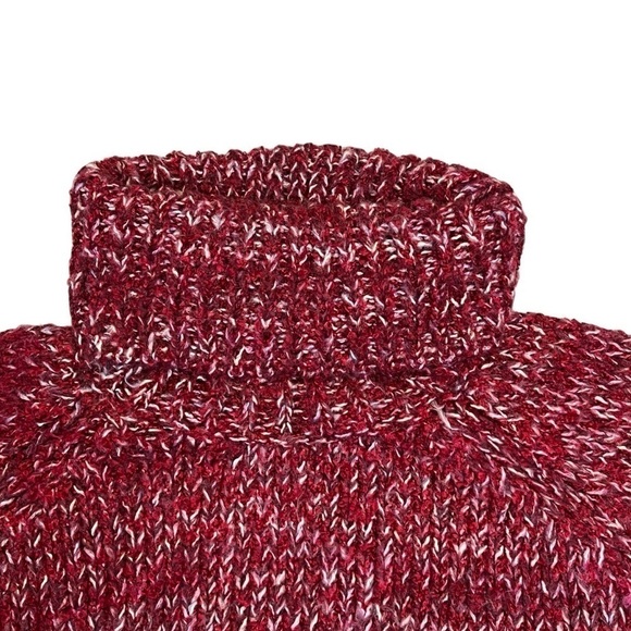 Urban Outfitters Chunky Oversized Turtleneck Sweater. Red Pink Size S #976 - Picture 5 of 7